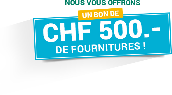 Rénovation salle de bains : nous vous offrons chf 500.- de fournitures !